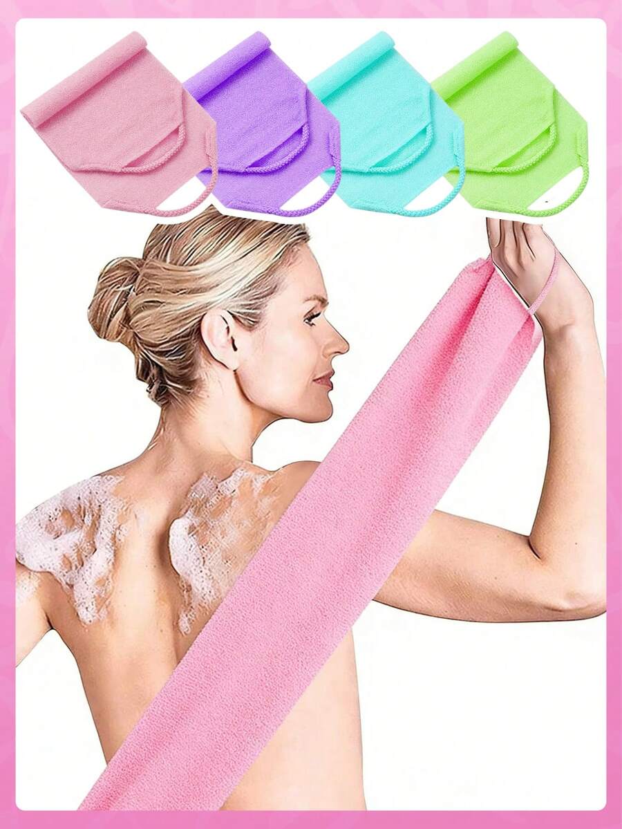2 pièces/1 pièce Set de serviettes exfoliantes africaines, exfoliant doux/rugueux à double face, nettoie efficacement le corps, matériau maillé premium, design de lien pratique, serviette loofah, éponge de bain, pour une peau plus lisse, convient à un usage quotidien