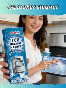jakehoe Limpiador de máquina de hielo, solución de limpieza diaria suave para uso doméstico, elimina la cal, los olores y la suciedad, mantiene la máquina de hielo - Líquido - Ver 2