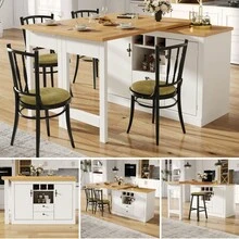 Bar Tables - Natural + White + MDF - View 3