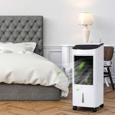 Evaporative Portable Air Cooler Fan & Humidifier With Filter Remote Control