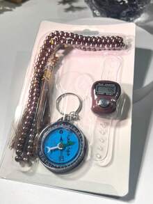 带指南针和念珠的钥匙扣，计数和方向的巧妙结合，适合日常计数、祈祷和其他生活场景。 - 多色 - 查看 8