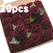 25 bông hoa hồng giả màu xanh hải quân bằng xốp, có cuống, dùng để tự làm bó hoa cưới, trang trí tiệc cưới, trang trí bàn tiệc, trang trí nhà cửa. - Màu Đỏ Sâu - Xem 9
