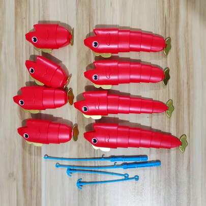 2-4 Player Interactive Tabletop Fishing Game Set - Durable Plastic Material - Perfect Gift For Children's Day/Easter