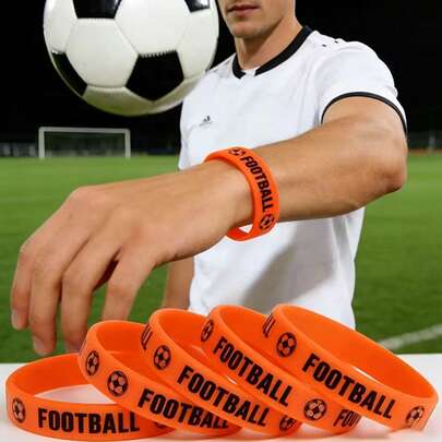 Football-Themed Silicone Wristbands – Inspirational Wristbands Featuring Team Logos And Player Numbers, Durable, Sporty Party Gifts, Suitable For Birthdays, Christmas Presents, And Sporting Events.