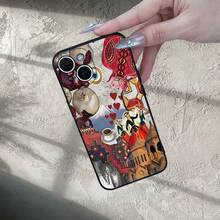 Phone Case: Persian Pomegranate Church Puzzle Hot-Selling Y New Fashion Black TPU Frosted Matte Phone Case, Providing 360-Degree All-Around Protection, Suitable For  Models: 17, 16, 11, 12, 13, 14, 15 Pro Max, XR, X/XS, 7, 8 Plus 17 Case Scover De  17 Pro Max - Màu sắc hỗn hợp - Xem 4