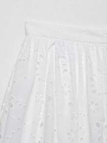 DEEKA Summer New Women's Fashion European And American Style Embroidered Balloon Shorts White - trắng - Xem 5
