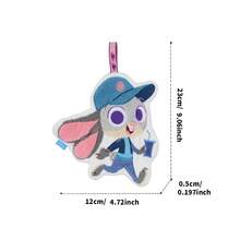 Miniso 迪士尼疯狂动物城系列异形手巾 - 尼克和朱迪款，官方授权IP，3D卡通设计，珊瑚绒吸水，家用挂式手巾（1条装） - 彩色 - 查看 10