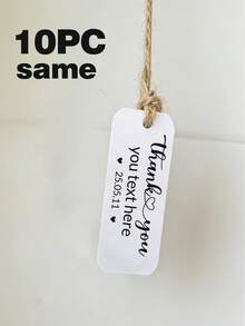 Etiquetas de regalo personalizadas con tema de boda, personalizables con nombre y fecha, hechas de cuerda de yute y de forma rectangular. Están disponibles en cartulina para fiestas, cajas y otros materiales. Estas etiquetas se pueden personalizar como etiquetas de boda, etiquetas con nombre de boda personalizadas, etiquetas de agradecimiento, decoraciones de fiesta y están hechas de papel kraft. - Multicolor 3 - Ver 10