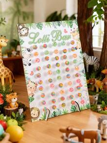 Giá trưng bày kẹo mút chủ đề động vật rừng rậm 26*35cm cho tiệc mừng em bé, giá đựng kẹo/tráng miệng tái sử dụng, đồ dùng tiệc sinh nhật lần thứ nhất, giá trưng bày bánh donut tại nhà, giá trưng bày đồ ăn tiệc, giá đựng kẹo mút, trang trí tiệc tiết lộ giới tính, trang trí bàn tiệc mừng em bé/tiết lộ giới tính, quà tặng mừng em bé, đồ dùng tiệc tiết lộ giới tính, quầy tráng miệng tiệc, trang trí tiệc phiêu lưu rừng rậm, trang trí tiệc hoàng tử, đồ trang trí tiệc mừng em bé. - Động vật rừng rậm - Xem 7