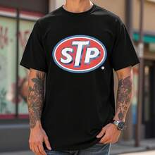 Camiseta de algodón para hombres y mujeres casual entretenimiento vacaciones regalo al aire libre cómodo y transpirable - Negro - Ver 2