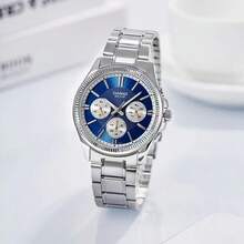 Casio 卡西欧男士计时腕表，蓝色表盘，不锈钢表带，50米防水，日期星期显示，石英腕表 MMTP-1375D-2A1V - 均碼 - 查看 5