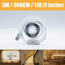 Smart, Easy-To-Install White LED Strip Lights, With Switch, Multi-Functional And Cuttable, USB Powered, Button Controlled, Warm Light/Cold Light, Suitable For Bedroom, Wardrobe Decoration, TV Backlight, Living Room Accessories, Travel, Camping, And Birthday Gifts. - White - View 16