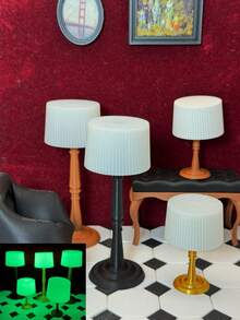 Lampu Lantai Miniatur Model Rumah Bercahaya dalam Gelap, Hiasan Lampu Meja, Model Lampu Malam Dekoratif Bergaya Vintage Eropa - MultiWarna - View 1