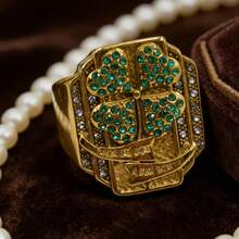 Lucky Ring 777 Men's, 18K Gold Plated Stainless Steel - Luxury Style - 5 - 查看 6