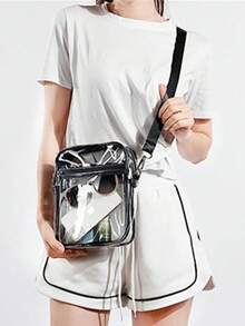 Transparent Crossbody Bag, Suitable For Sports Venues, Concerts, Sports Events, Unisex PVC Material, Beach - Multicolor - View 6