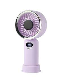 AOYI 1pc Rechargeable Digital Display Portable Handheld 199-Speed Adjustable Mini USB Charging Fan - Multicolor - View 13