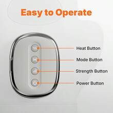 El nuevo masajeador de manos inteligente con carga USB tiene 5 niveles de ajuste de intensidad y 3 modos ajustables, con función de calentamiento, adecuado para diversos escenarios - Perfecto para regalos de padres y cualquier ocasión festiva. Artículos esenciales para uso doméstico - Blanco - Ver 10