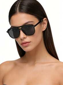 Classic Retro Summer Beach Casual Fashion Glasses For Men, Suitable For Outdoor, Street, Beach Vacation, Outdoor Travel And Back To School Season, Creating A Collegiate Style - Multicolor - View 3