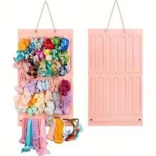 Caixa Organizadora Dobrável para Acessórios de Cabelo (1 unidade) - Bolsa Organizadora de Parede com Vários Compartimentos, Ideal para Guardar Presilhas, Tiaras e Laços. Organizadora e prática para sua casa. Ganchos para Presilhas de Cabelo. Bolsa de grande capacidade para pendurar acessórios de cabelo, perfeita para meninas e mulheres. Ajuda a manter sua coleção organizada e evita que os acessórios se percam ou se enrolem. Durável e compacta, comporta 18 estilos diferentes. - Multicolorido - Ver 4