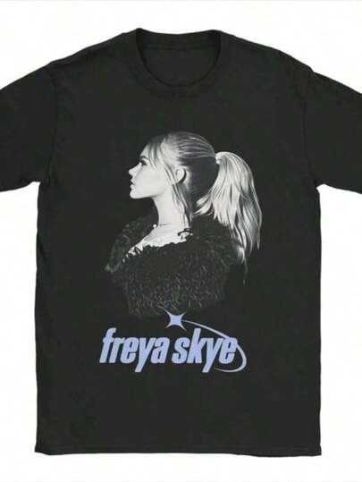 2026 Fashionable Easter Clothing For Women And Men, Women's Casual Crew Neck Printed T-Shirt, Versatile For Summer, Retro Freya Skye Tour T-Shirt, Cool Men's Pure Cotton T-Shirt, O-Neck Short-Sleeved T-Shirt, Gift Idea, Fun Unisex Shirt, Classic Heavyweight Cotton T-Shirt, Printed Graphic T-Shirt, Casual Women's Short-Sleeved Top, Suitable For All Seasons, Summer Clothing. Summer Holiday Outfits, Tops For Women, Going-Out Top, Black Top Sizes 2Y-10Y, S-XXXL, Children's Clothing For Boys, Children's Clothing For Girls, Men's Clothing, Women's Tops, Perfect Gift For Easter And Mother's Day, For Men And Women, Can Be Combined With Parent-Child Outfits.