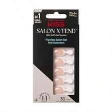 Tend Clavos A Presión Pegamento para Uñas Incluido 'Tonterías' Blanco Claro Tamaño Corto Forma de Almendra Incluye 30 Uñas Adhesivo de Gel Suave Led de 5Ml 1 Barra de Manicura 1 - Blanco Claro - Ver 8