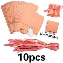 10pcs Square Gold & Silver Party Candy Boxes, Gift Boxes - Box - View 2