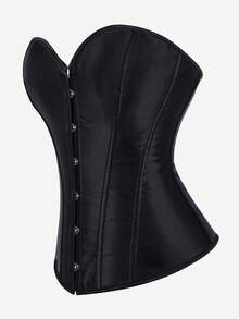 Áo corset không dây bằng satin, kiểu dáng thanh lịch cổ điển giúp định hình vòng eo, phù hợp cho các sự kiện trang trọng, tiệc tùng và những dịp đặc biệt. - màu đen - Xem 2