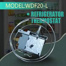 WDF20-L Refrigerator Temperature Controller, Refrigerator Thermostat, Freezer Temperature Controller, Suitable For Replacing Most Standard Refrigerator Thermostats - Silver - View 2