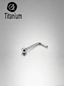 Khuyên mũi mini STM-F136 bằng titan 20G0.8mm, bi tròn và đính kim cương G23, kiểu dáng thanh thẳng, thanh chữ L, thanh cong, trang sức xỏ mũi phổ biến và được ưa chuộng dành cho nữ. - MŨI - Xem 9