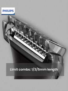 Philips MG1100/16 Multigroom 1000 Beard Trimmer, DualCut Precision, 21mm Detail Shaver, 3 Combs, Fully Washable, AA Battery Powered (Battery Not Included), Men's Facial Hair Styler - 彩色 - 查看 6
