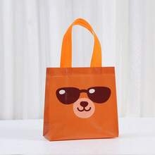 Bộ 6/15/25 túi quà hình gấu có tay cầm, chất liệu vải không dệt, thích hợp cho tiệc mừng em bé chào đời, tiệc sinh nhật, lễ tốt nghiệp, Ngày thiếu nhi. - trái cam - Xem 9