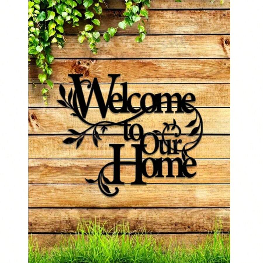 1 biển chào mừng - "Chào mừng về nhà", chất liệu acrylic, chữ viết tay trang nhã, họa tiết lá cây, thích hợp trang trí trong nhà và ngoài trời, trang trí tường, trang trí nhà cửa, trang trí sân vườn, trang trí phòng ngủ, trang trí phòng, lối vào, tường hiên nhà, quà tặng sinh nhật, Halloween, Lễ Tạ ơn, quà Giáng sinh, lý tưởng để tặng cho gia đình và bạn bè. - Nhiều màu - Xem 1