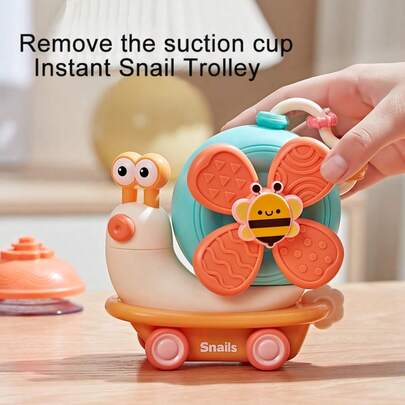 5-In-1 Rotating Snail Scented Toy, Snail Rotating Pinwheel Toy With Mini Fan, Fun Stress Relief Toy