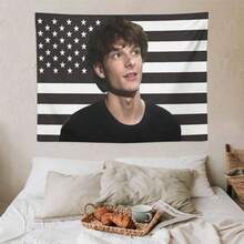 1PC Actor Mason Thames American Flag Wall Ornament, Patriotic Decorative Tapestry, Suitable For College Dormitories, Bedrooms, Living Rooms, Perfect Gifts For Drama Fans - 多彩的 - 查看 7