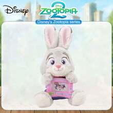 1pc Disney's Zootopia Rabbit Judy Hopps Plush Doll, Fox Photo Frame Figurine, Bedroom Decor, Can Hold Picture, Birthday Party Gift, Sleeping Pillow - Multicolor - View 6