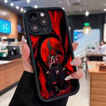 Tema de Itachi rojo y negro Sharingan.funda de teléfono Fundas compatibles con ,Apple,VIVO,OPPO,,, y Honor.Fabricadas en silicona TPU,ofrecen protección contra golpes y caídas. - Negro - Ver 1