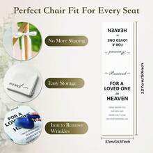 Wedding Memorial Chair Sign Long Chair Cover With Straps, Save A Seat For A Loved One In Heaven - B - View 7