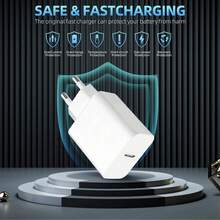 1組 20W USB C 歐規快充適配器 + 2m/6.6FT 充電數據線，相容 iPhone 14/13/12/11、iPods，充電適配器套裝 - 查看 7