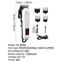 Máy cắt tóc điện chuyên nghiệp, máy tỉa tóc cho thợ cắt tóc, máy cắt tóc nam 0mm, pin 1200mAh. - trắng - Xem 10
