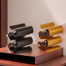 1 pieza Estantería vertical y horizontal moderna ahorradora de espacio de metal para vino - Soporte apilable para botellas de vino con capacidad, hay múltiples opciones de color disponibles, almacenamiento compacto de vino para encimera, bar, mesa de comedor - Ensamblaje adecuado para oficina, uso en restaurante - Multicolor - Ver 11