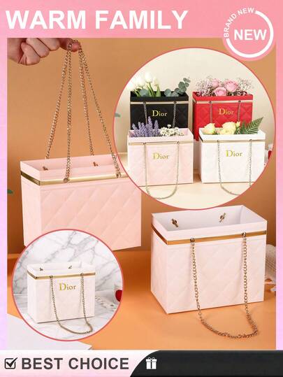 1 Hộp Quà Tặng Có Dây Xích Kim Loại, Ngày Valentine, Hộp Hoa, Ramadan, Hộp Quà Hoa Ngày Valentine, Bó Hoa Tự Làm, Quà Tặng Ngày Valentine, Hộp Quà Ngày Valentine, Quà Tặng Bó Hoa Thủ Công Tự Làm, Hộp Hoa Tiệc, Xô Lưu Trữ Bó Hoa, Túi Cắm Hoa Có Dây Xích Kim Loại, Giỏ Đóng Gói Kiểu Túi Xách Tay, Thích Hợp Cho Đám Cưới, Tiệc Tùng, Ngày Lễ, Lưu Trữ Hoa (Không Bao Gồm Bó Hoa)