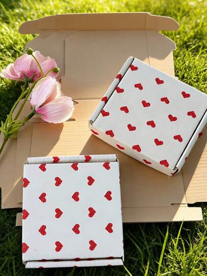 Caja de embalaje de estilo abierto, adecuada para el Día de San Valentín, Navidad, Halloween, cumpleaños - Compatible con sobres y servicios de envío por correo - Adecuada para uso comercial, manualidades, embalaje de regalos - Almacenamiento compacto