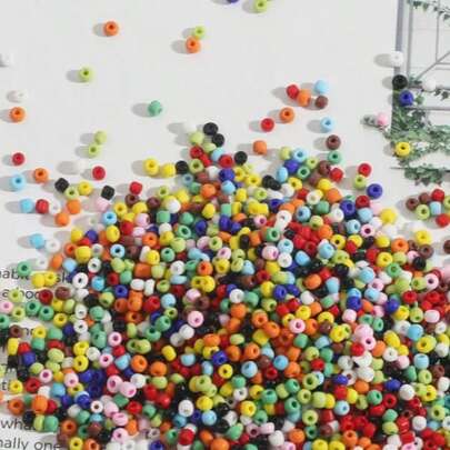 纯色云母玻璃珠，适用于手工制作耳环、手链和项链等首饰。