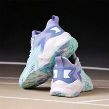 Giày bóng rổ chất lượng cao, chống mài mòn, tăng chiều cao, kiểu dáng thường ngày, thời trang, thể thao, giày chạy bộ, giày bóng rổ đế mềm. - Nước xanh - Xem 4
