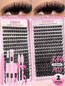 Bộ 384 sợi mi giả riêng lẻ, sổ mi giả, mi giả chùm, tự làm nối mi, mi giả chùm, mi giả riêng lẻ, mi giả, bộ dụng cụ nối mi mềm nhẹ, bộ keo dán mi, thích hợp sử dụng hàng ngày, đám cưới, hẹn hò, tiệc tùng, lễ hội âm nhạc, Halloween, mi chùm, mi riêng lẻ, trang điểm mi giả chuyên nghiệp - Nhiều màu - Xem 5