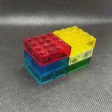 20PCS 2x4 Dots Transparent Clear Bricks - 3001 Compatible Small Particle Building Block Parts For Kids DIY House Waterfall - Multicolor - View 7