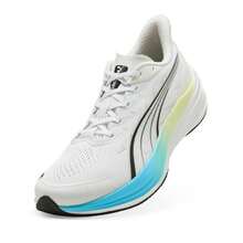 Puma M Darter Pro 2 Weiß/Blau/Schwarz Schuh: Innovation bei Herren-Laufschuhen. Mit Profoam-Technologie und dynamischem Design bieten diese Schuhe der Pro-Serie Leistung und Stil. Das technische Meshgewebe und der 3D-Formstrip zeichnen sich an der Oberseite aus. Erhältlich für 70 Euro. - Weiss - Übersicht 4