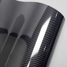 30厘米 x 150厘米 高光泽6D碳纤维汽车尾贴，适用于汽车贴膜、黑色乙烯基贴膜、摩托车贴膜，自粘乙烯基材质。 - A - 查看 5