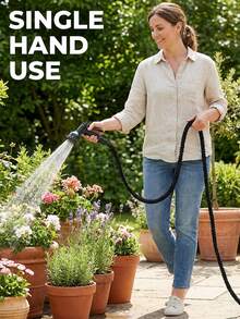 Heavy-Duty Flexible Expandable Garden Hose Water Hose With 3X Expansion Tech And Leak-Proof Fittings High Pressure Washer Nozzle Yard Daily Watering Tool Plant Supplies Gardening Supplies Outdoor Decor Garden Stuff Plant Stuff - A - View 4