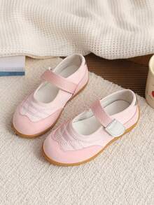 1 Pair Girls' Versatile Ballet-Style Flats, Suitable For Outdoor, Party, Princess Dress, EU Size, All Season - Pink - View 2